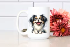 Colorful Crazy Looking Japanese Chin Clipart Product Image 2