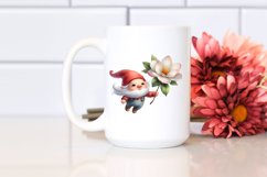 Cute Falling Gardenia Gnome | Watercolor Product Image 2