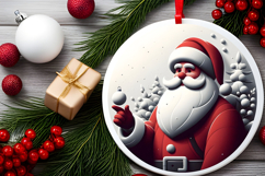 Round Christmass Ornament PNG Product Image 2