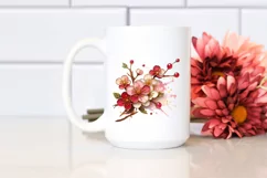 Detailed Cherry Blossom Wooden Stained Clipart Product Image 2