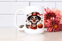 Simple Halloween Skull Watercolor Clipart Product Image 2