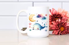 Sleeping Baby Whale | Sublimation | Clipart Product Image 2