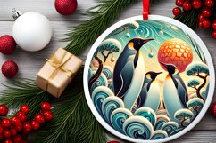 Round Christmas Ornament Sublimation|Clipart Product Image 2