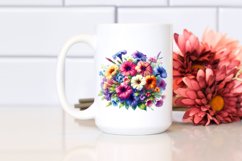 Vibrant Colorful Watercolor Buquet Petunia Product Image 2