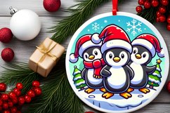 Round Christmas Ornament Sublimation|Clipart Product Image 1