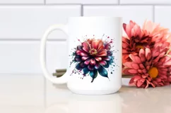 Abstract Glossy Zinnia Glass Watercolor Product Image 2