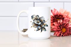 Abstract Shiny Impatiens with Golden Inserts | Clipart Product Image 2