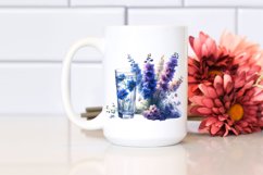 Watercolor Delphinium | Sublimation | Clipart Product Image 2