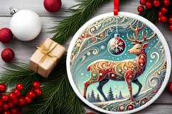 Round Christmas Ornament Sublimation|Clipart Product Image 2