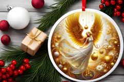 Round Christmass Ornament PNG Product Image 2