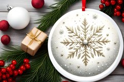 Round Christmas Ornament Sublimation|Clipart Product Image 2