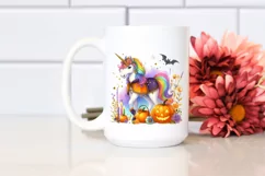 Vibrant Halloween Unicorn | Sublimation | Clipart Product Image 2