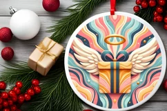 Round Christmas Ornament Sublimation|Clipart Product Image 2
