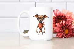 Watercolor Dog with Bandana | Funny Eyes | Teeth | Product Image 2