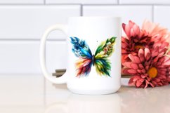 Vibrant Butterfly with Flowers PNG Product Image 2
