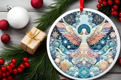 Round Christmas Ornament Sublimation|Clipart Product Image 2