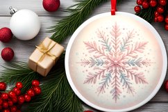 Round Christmas Ornament Sublimation|Clipart Product Image 2