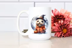 Cute Baby Walrus on Moon, PNG Product Image 2