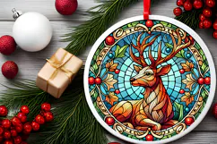 Round Christmass Ornament PNG Product Image 2