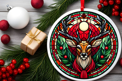 Round Christmass Ornament PNG Product Image 2