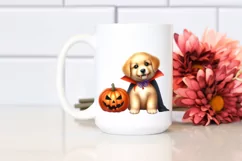 Cute Puppy Spider Web Halloween Clipart Product Image 2