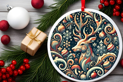 Round Christmass Ornament PNG Product Image 2