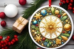 Round Christmas Ornament Sublimation|Clipart Product Image 2