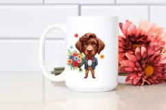 Chesapeake Bay Retriever Big Eyes Bow Clipart Product Image 2