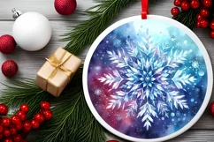 Round Christmas Ornament Sublimation|Clipart Product Image 2