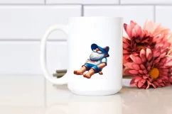 Beach Gnome Azzure Accents Sublimation Clipart Product Image 2