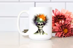 Skull with Hair Looking Like Mikey Mouse, Transparent PNG Product Image 2