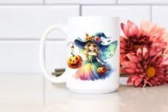Vibrant Halloween Fairy Clipart Product Image 2