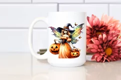 Vibrant Halloween Fairy Clipart Product Image 2