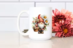 Detailed Cute Gnome Holding Basket Daisy | Sublimation | Product Image 2