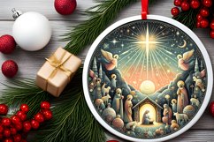 Round Christmas Ornament Sublimation|Clipart Product Image 2