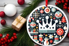 Round Christmas Ornament Sublimation|Clipart Product Image 2