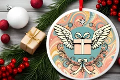 Round Christmas Ornament Sublimation|Clipart Product Image 1