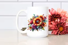 Colorfull Sunflower Bouquet | Sublimation Clipart Product Image 2