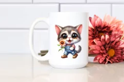 Baby Cat Big Eyes Jeans Clipart Product Image 2