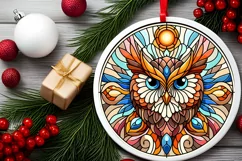 Round Christmas Ornament Sublimation|Clipart Product Image 2
