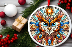 Round Christmass Ornament PNG Product Image 2