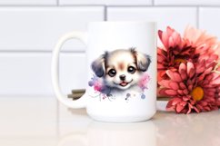 Colorful Babydog Iris Watercolor Splash | Sublimation Product Image 2