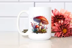 Detailed Watercolor Mushroom, PNG Product Image 2