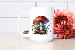 Detailed Mushroom Watercolor PNG Product Image 2
