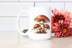 Detailed Mushroom Watercolor PNG Product Image 2