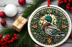 Round Christmas Ornament Sublimation|Clipart Product Image 2