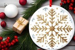 Round Christmas Ornament Sublimation|Clipart Product Image 2
