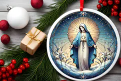 Round Christmass Ornament PNG Product Image 2