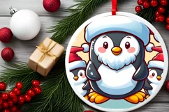 Round Christmas Ornament Sublimation|Clipart Product Image 2