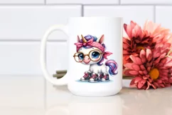 Expressive Baby Unicorn with es | Clipart Product Image 2